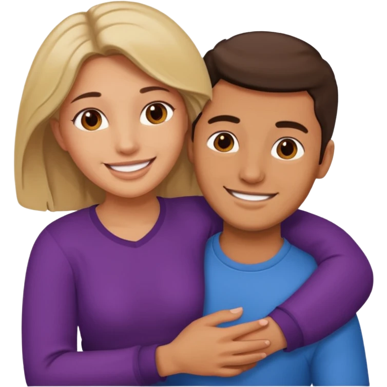 رجل يقوم بمسك صدر فتاه بيديه emoji