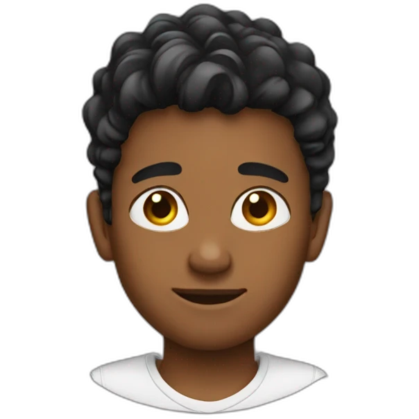 a boy with stud earings emoji