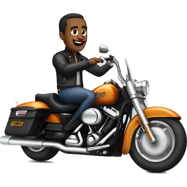 Guy on a Harley Davidson  emoji