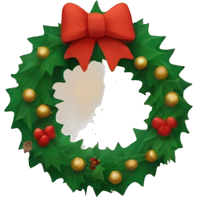 Christmas wreath with Paddington emoji