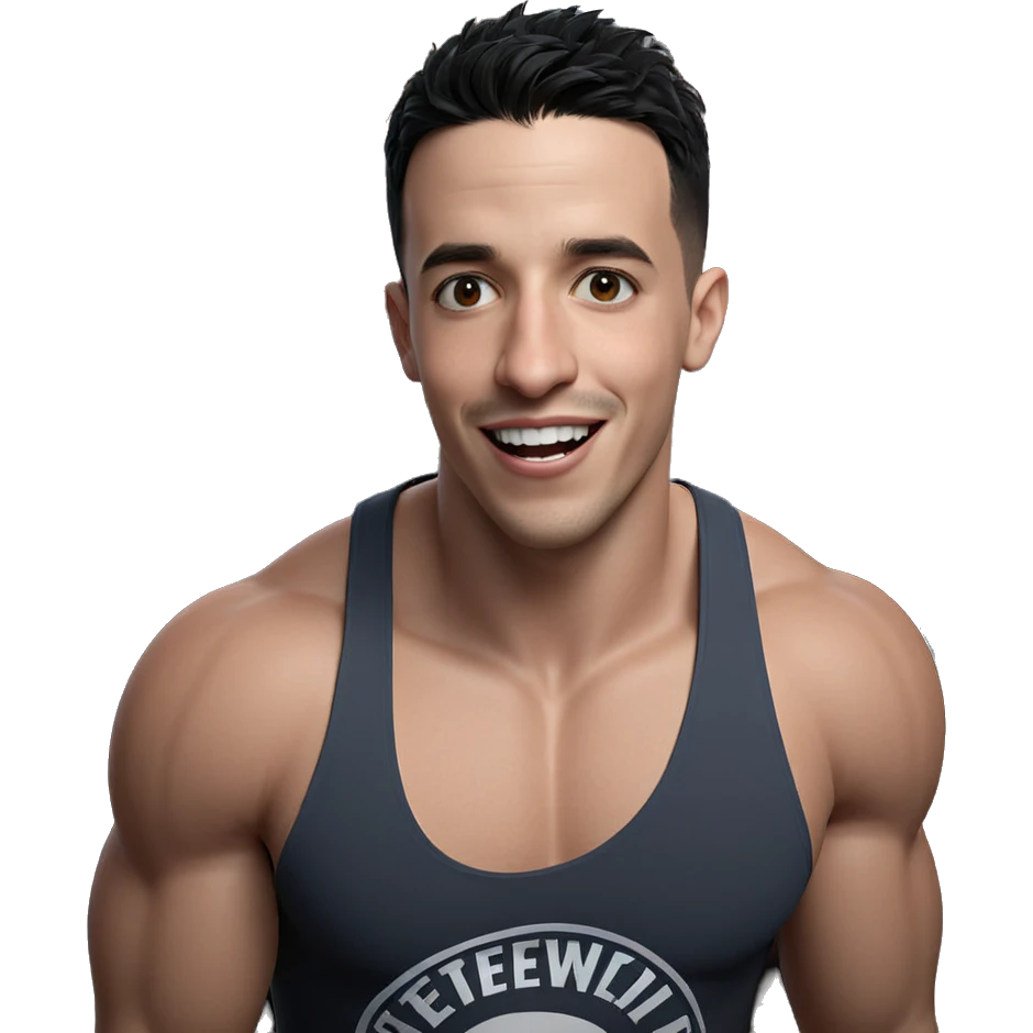 smiling boy in tank top emoji