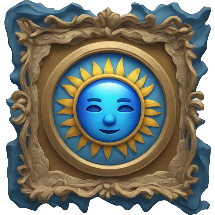Blue sun emoji