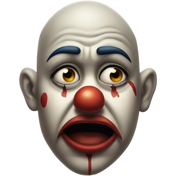 Sad clown face  emoji
