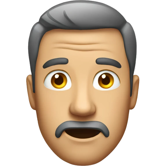 man amazed by reflexion emoji