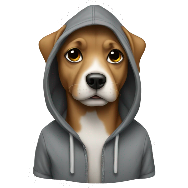 dog wearing a hoodie emoji