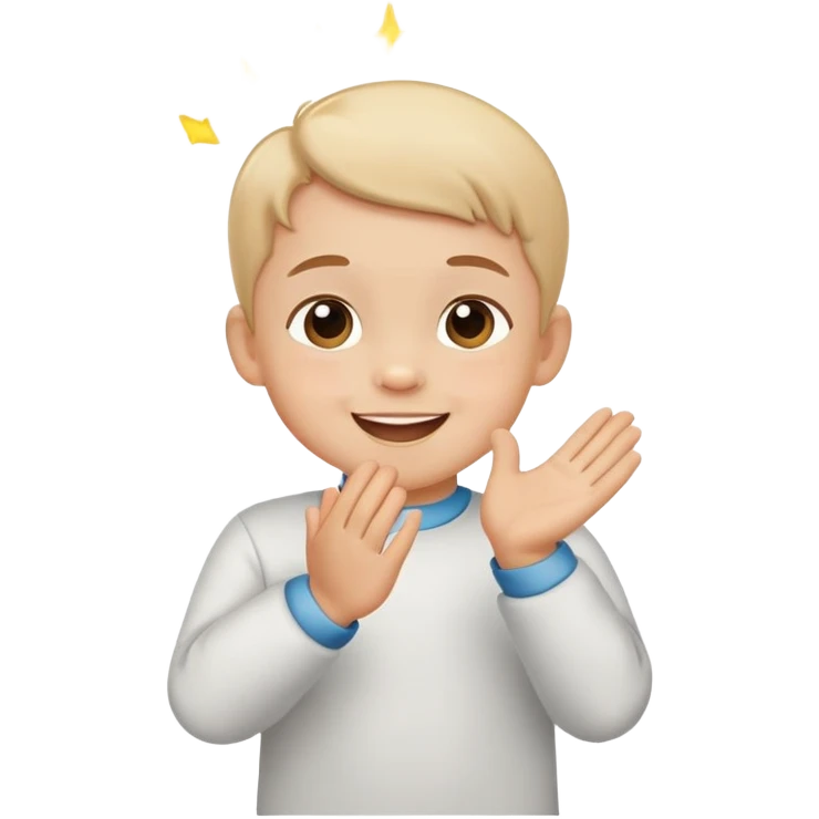 child clapping hands, cheerful and encouraging emoji