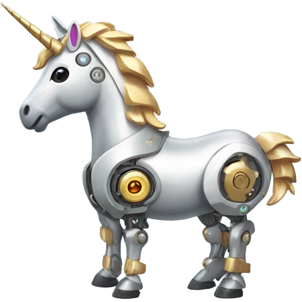 Unicorn with bots  emoji