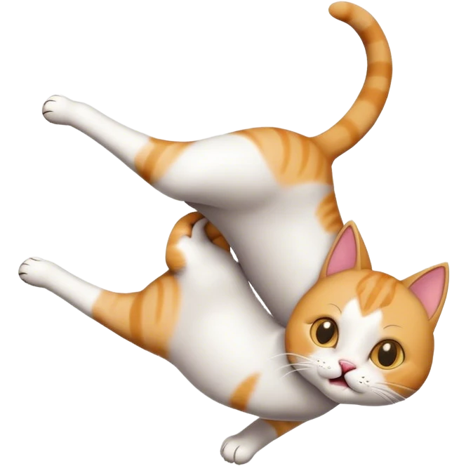 Cat doing flip emoji