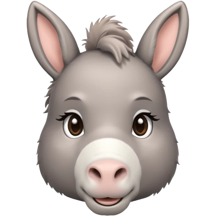 Cute donkey side face with blush emoji