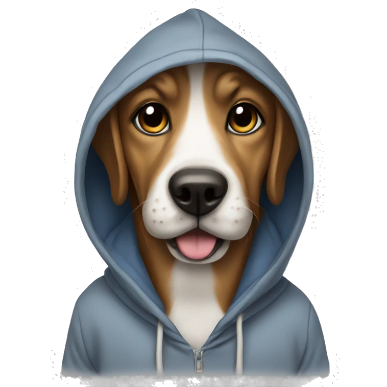Dog whit hoodie  emoji