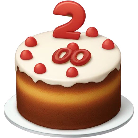 Cake with 30 on it emoji