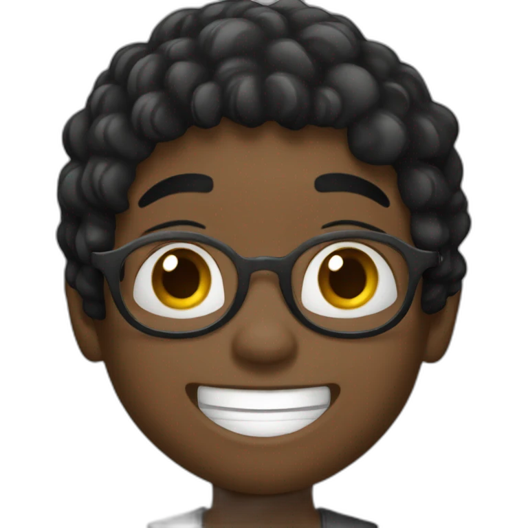 Niño negro riendo  emoji