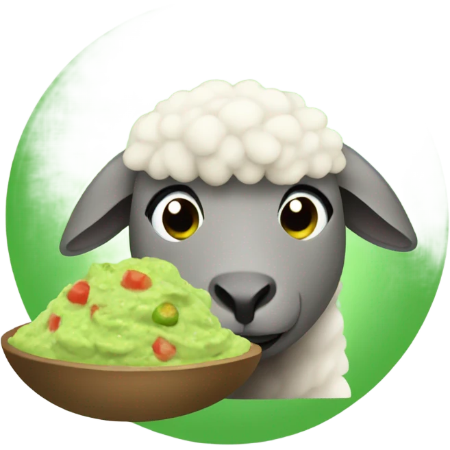 Sheep eating guacamole  emoji