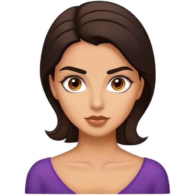Pretty woman, thick eyebrows  emoji