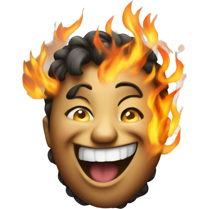Fire with laughter  emoji