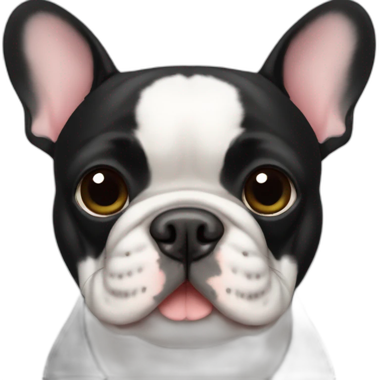 Black French bulldog emoji