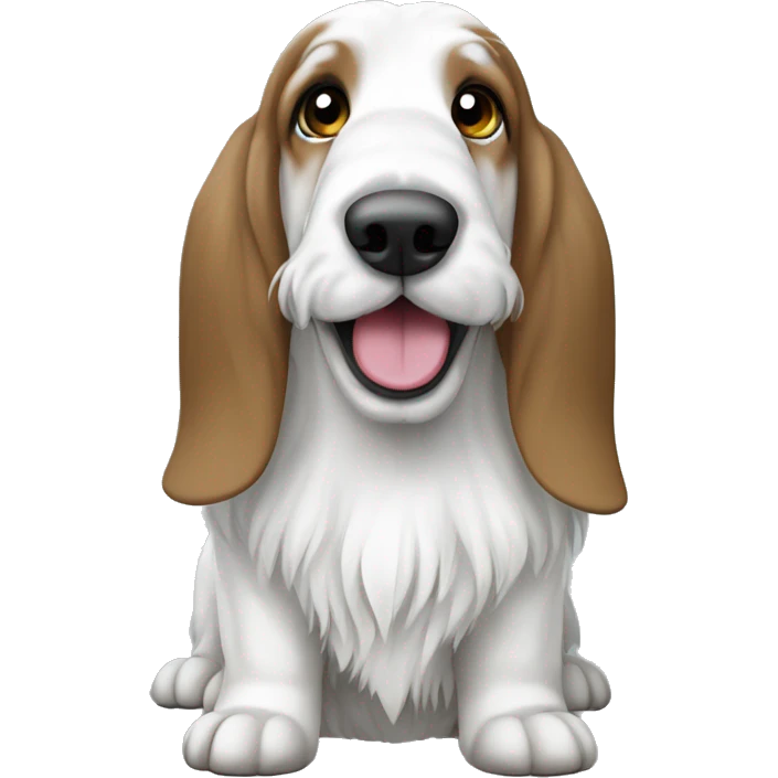a white grand basset griffon vendéen  emoji