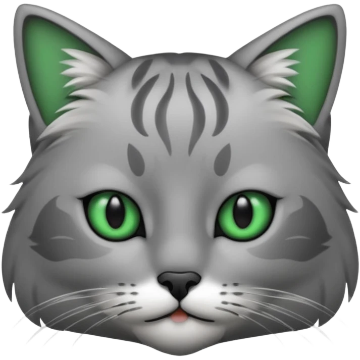 Gato gris atigrado y gato blanco con negro  emoji