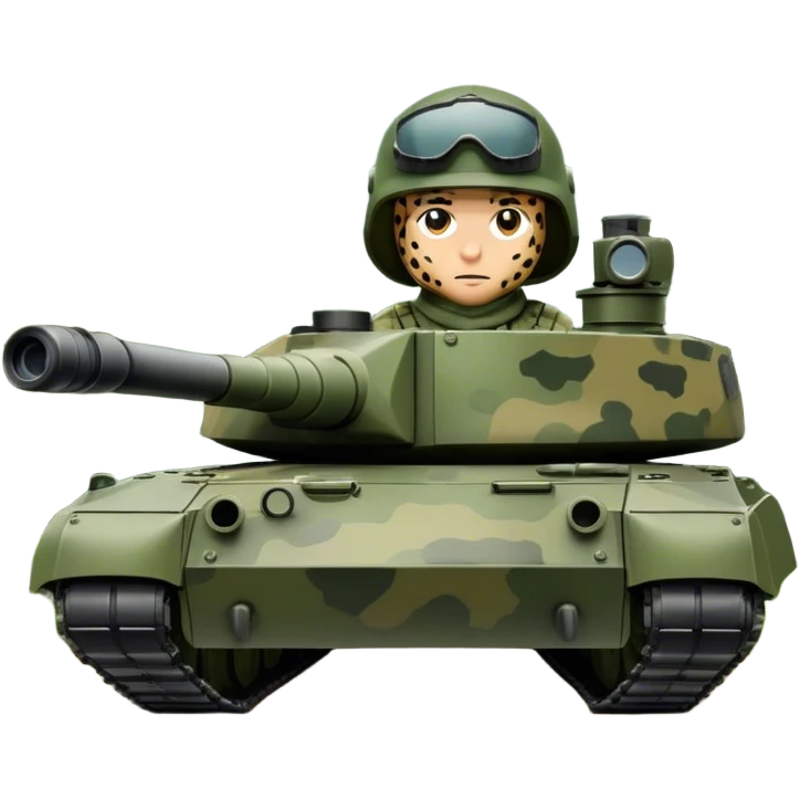 Leopard 2A7 (2021) – Cinematic-realistic Leopard 2A7 tank, its sleek, dark-green camo frame moving through a dense forest. The tank commander peers through binoculars as the 120mm gun elevates slightly, its thick armor reflecting the flickering light of an overcast sky, while rain drips off its reinforced turret. emoji