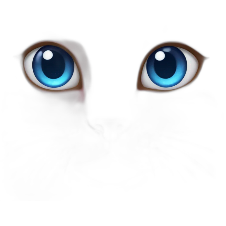 Pink cat with blue eyes emoji