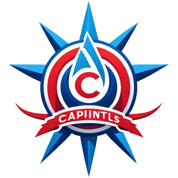 Delhi Capitals cricket team logo, blue and red color scheme with DC letters emoji