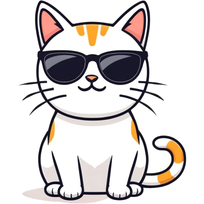 Cat with sunglasses emoji