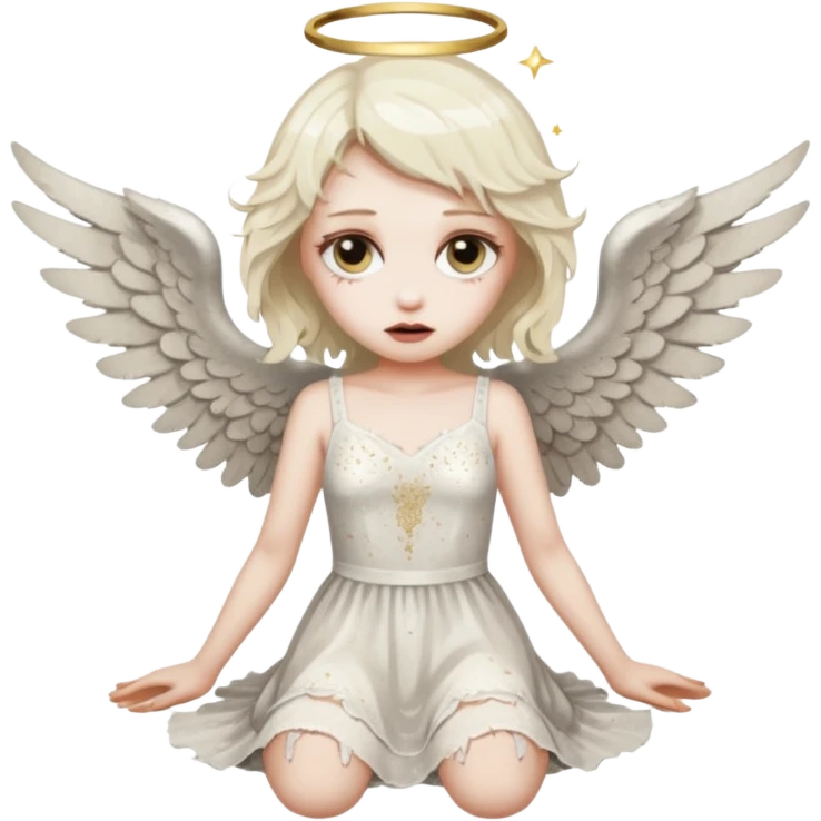 Glitter fallen angel emoji