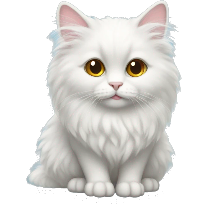 angora cat with angel wings  emoji