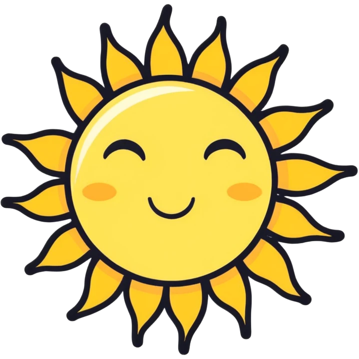 Sparkle Vintage Sun emoji