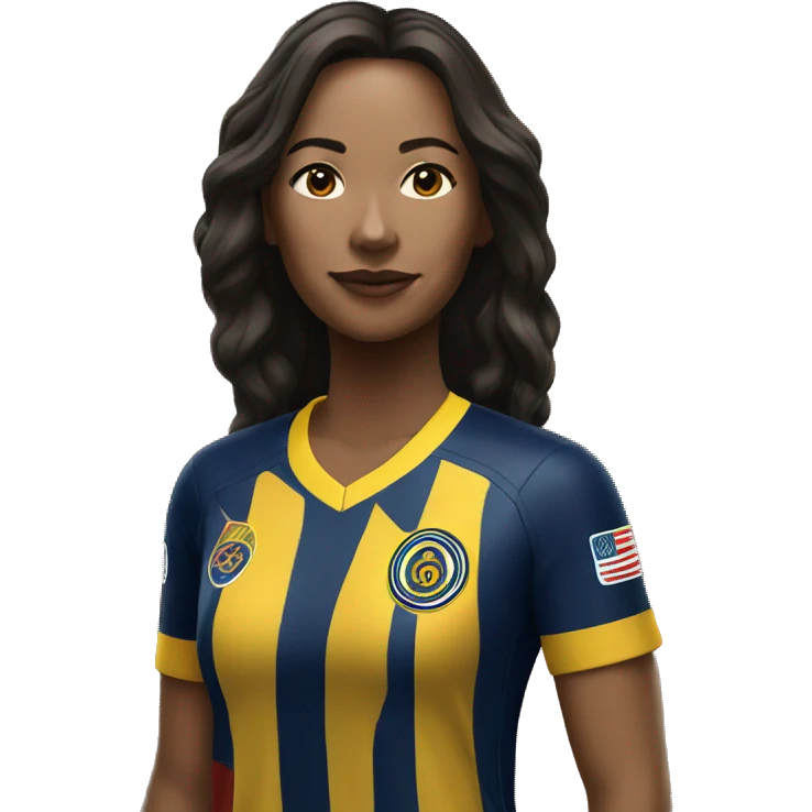 Woman wearing club America jersey  emoji