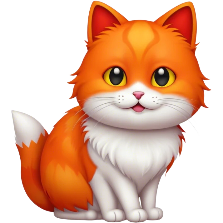 Chat rouge emoji