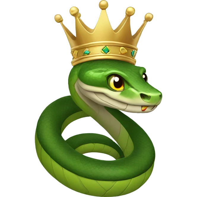 Snake with a crown emoji
