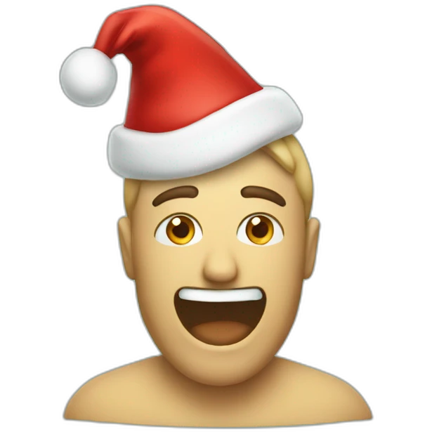 funny christmas hat emoji