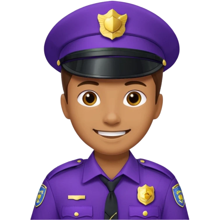 police with purple uniform emoji