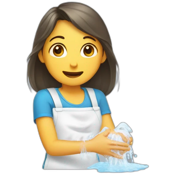 busy washing hands emoji