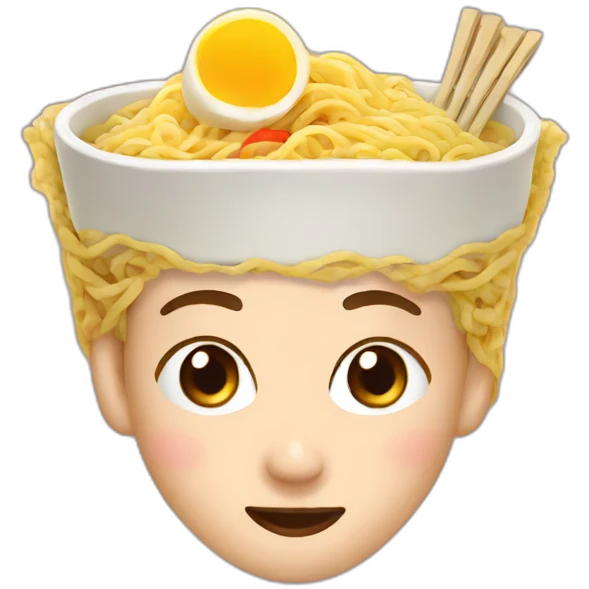 Ramen on ears emoji