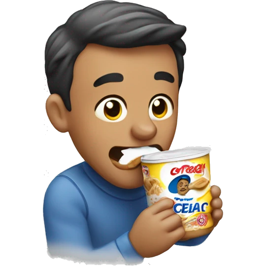 man eating cerelac  emoji