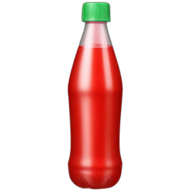 Bouteille en plastique rouge  emoji