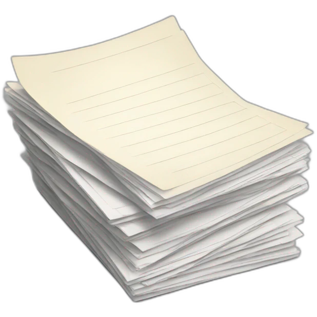 stack of student papers emoji
