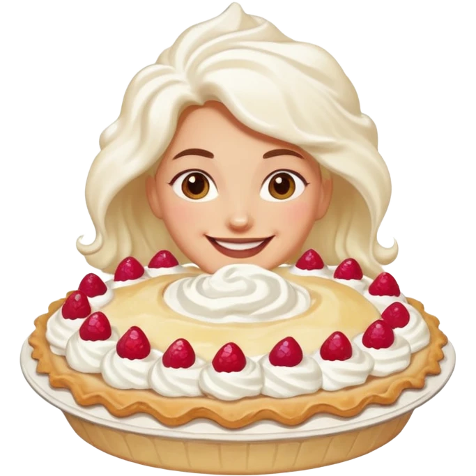 Female pie fight emoji