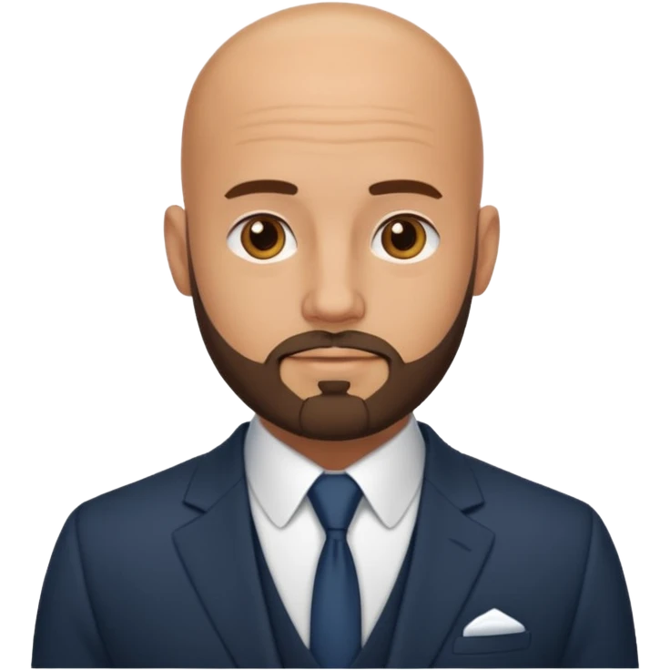 bald man in suit emoji