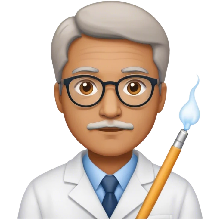 Professor smoking a joint emoji