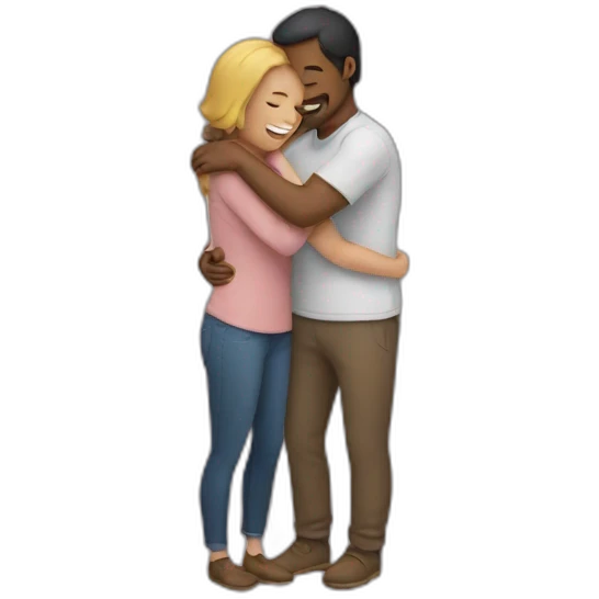 Couple hugging  emoji