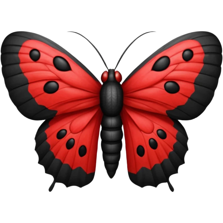 Red and black moth emoji