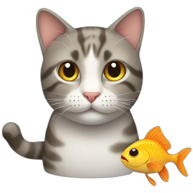 Cat with fish emoji