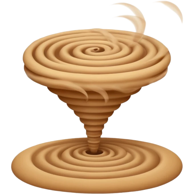 A dust devil swirling lightly in a small circular motion. emoji