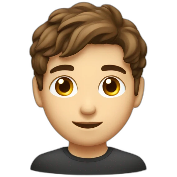 joven pelo rubio piel blanca con su cabra café emoji
