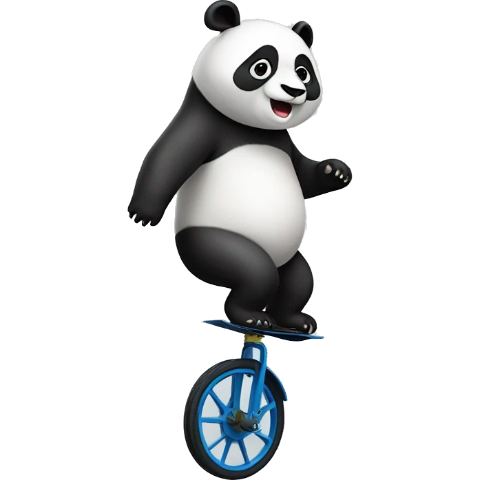 panda on a unicycle emoji