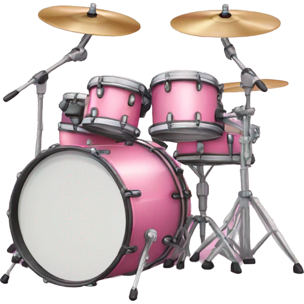 Pink drum kit emoji