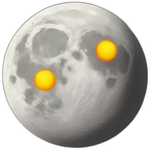 moon thats half yellow half red emoji